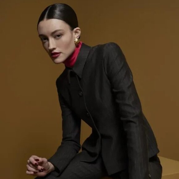 ST JOHN/NEIMAN MARCUS LADIES VINTAGE DENSE WOOL BLEND LUXURY FABRIC MIDI DRESS - Picture 6 of 17